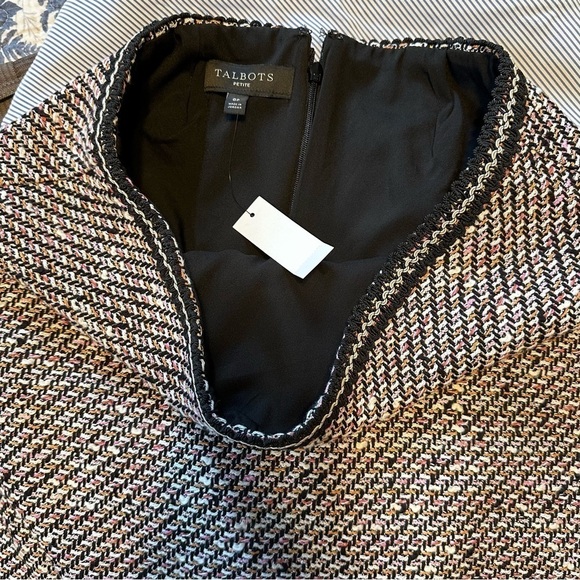 Talbots Pencil Skirt Tweed Pink & Black 6P - Picture 4 of 10